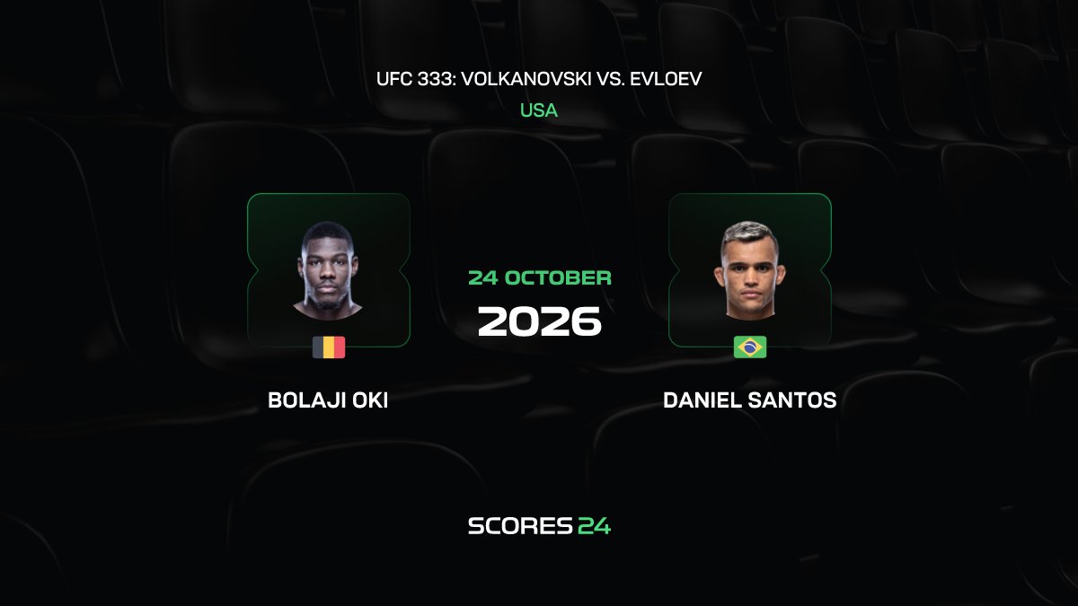 Bolaji Oki vs Daniel Santos Result 24 October 2026: Score, Prediction ...