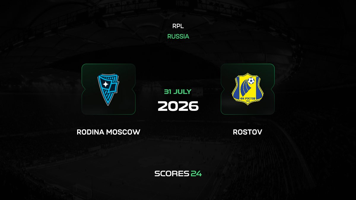 Rodina Moscow Fixtures Schedule & Predictions, Games Scores, Lineup,  Statistics, and Results for today