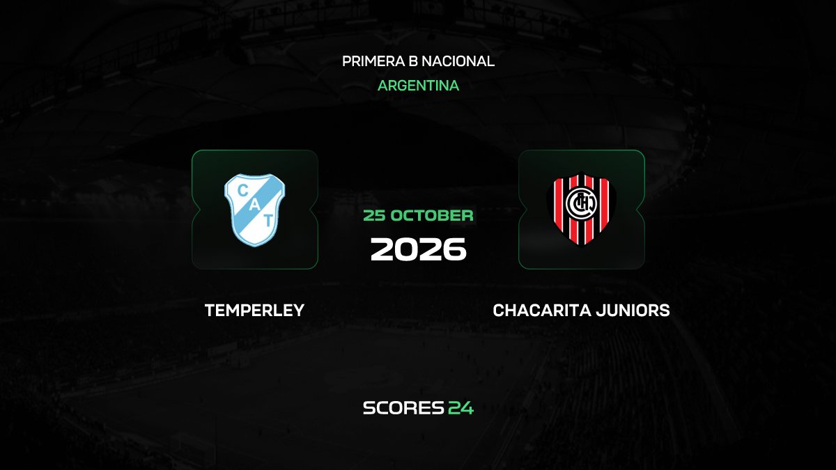 Temperley vs Chacarita Prediction 25/10/2026 – H2H Stats, Trends, Odds &  Tips - Football