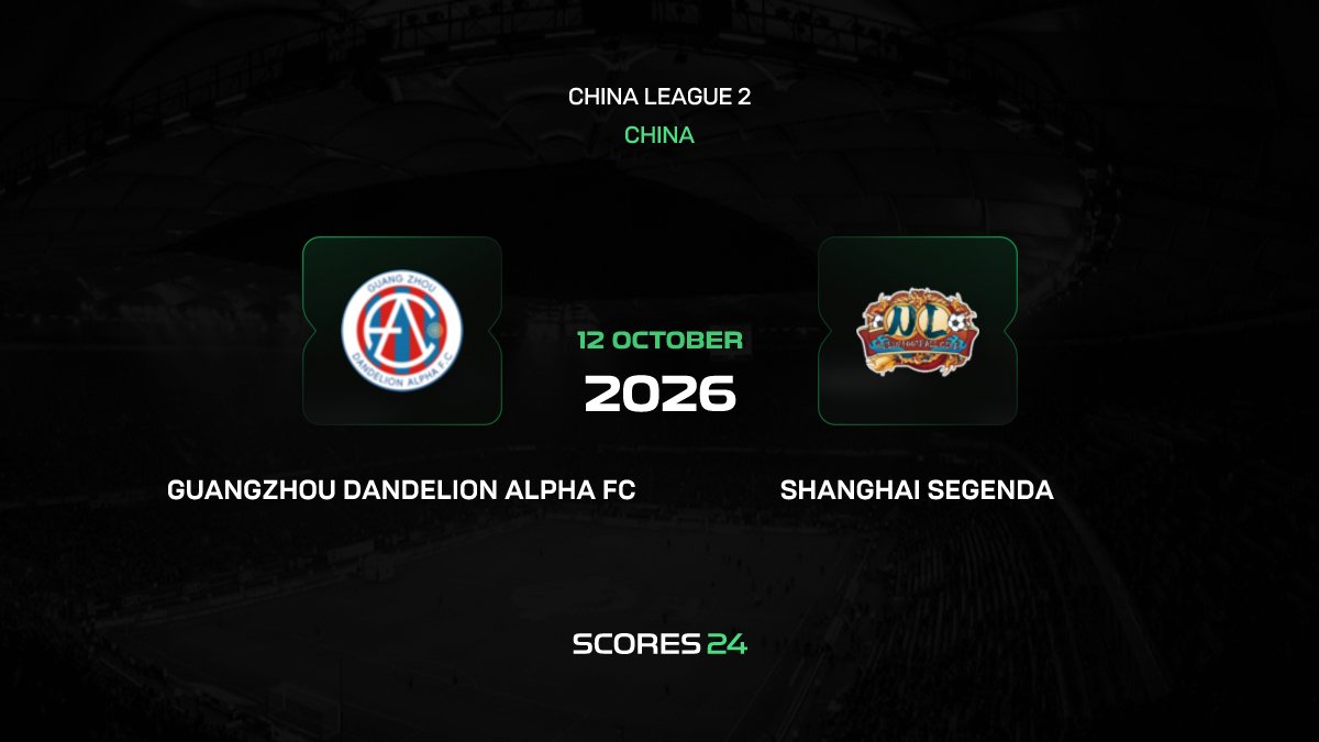Guangzhou Dandelion Alpha FC vs Shanghai Segenda Live Stream 12/10/2026 ...