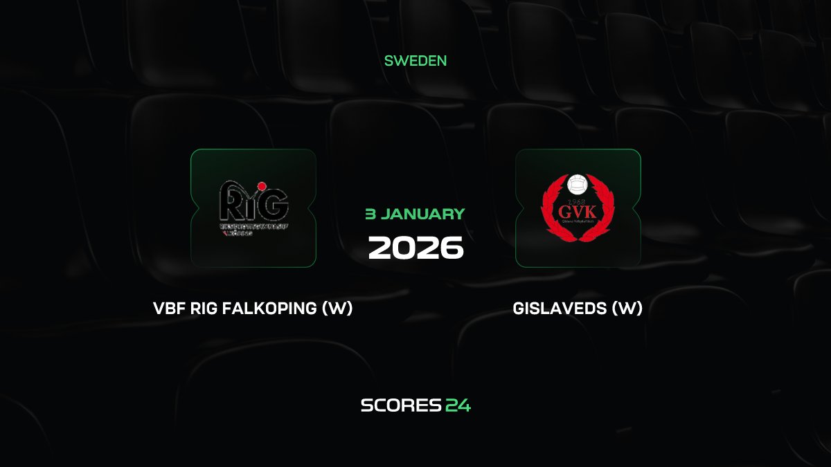 Vbf RIG Falkoping (W) vs Gislaveds (W) Match today on 3 January 2026