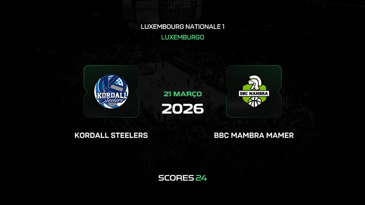Kordall Steelers vs BBC Mambra Mamer Transmissão Ao Vivo 21/03/2026 ...